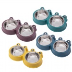 Pet stainless steel feeder Double Port bowl