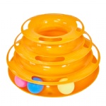 3 Layers Interactive Funny Turntable Crazy Ball Disk Cat Toy